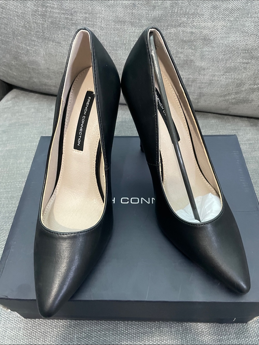 French Connection Black Pointed-Toe High Heels